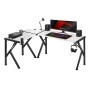 Desk Huzaro Hero 6.3 White Black Steel Carbon fibre 154 x 74 x 117 cm | Tienda24 - Global Online Shop Tienda24.eu