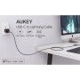 Cable Lightning Aukey CB-CL03 2 m | Tienda24 - Global Online Shop Tienda24.eu