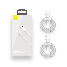 Cabo USB A para USB C Baseus TZCATZJ-02 Branco 1,5 m (2 Unidades) de Baseus, Cabos USB - Ref: S9115157, Preço: 7,32 €, Descon...