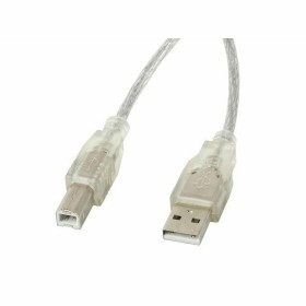 Cable USB A a USB B Lanberg CA-USBA-12CC-0018-TR 1,8 m 480 Mbit/s Blanco Transparente 1,8 m de Lanberg, Cables USB - Ref: S91...