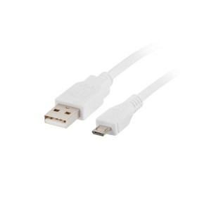 Cabo USB para micro USB Lanberg CA-USBM-10CC-0018-W Branco 1,8 m (1 Unidade) de Lanberg, Cabos USB - Ref: S9115375, Preço: 1,...