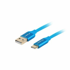 Cable USB A a USB-C Lanberg CA-USBO-22CU-0010-BL Azul 1 m Quick Charge 3.0 (1 unidad) de Lanberg, Cables USB - Ref: S9115389,...