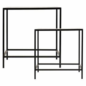 Flower Pot Stand Alexandra House Living Black Iron Tile 37 x 51 x 50 c