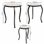 Flower Pot Stand Alexandra House Living Black Iron Tile 33 x 37 x 33 cm 3 Pieces | Tienda24 Tienda24.eu