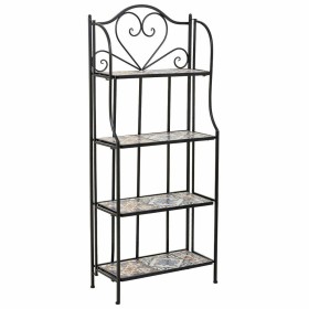 Shelves Home ESPRIT Black Metal Fibre 50 x 25 x 88 cm | Tienda24 Tienda24.eu