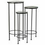 Flower Pot Stand Alexandra House Living Black Iron Tile 30 x 68 x 30 cm 3 Pieces | Tienda24 Tienda24.eu