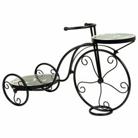 Flower Pot Stand Alexandra House Living Black Iron Tile Bicycle 23 x 36 x 53 cm | Tienda24 Tienda24.eu