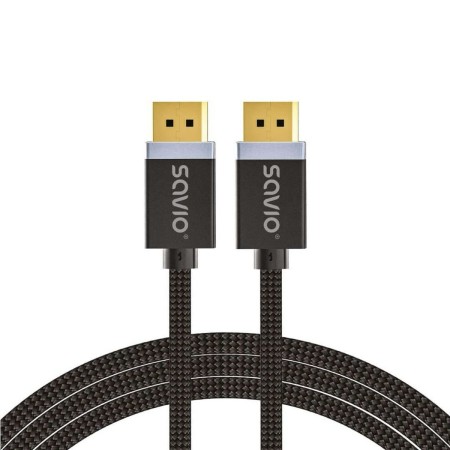 DisplayPort Cable Savio CL-166 Black 2 m | Tienda24 - Global Online Shop Tienda24.eu