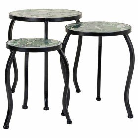 Soporte para Maceta Alexandra House Living Negro Hierro Azulejo 38 x 50 x 38 cm 2 Piezas | Tienda24 Tienda24.eu