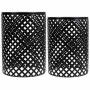 Flower Pot Stand Alexandra House Living Black Iron Tile 38 x 50 x 38 cm 2 Pieces | Tienda24 Tienda24.eu