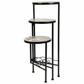 Flower Pot Stand Alexandra House Living Black Iron Tile 30 x 68 x 30 cm 3 Pieces | Tienda24 Tienda24.eu