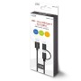 USB-Kabel auf Micro-USB und USB C Savio CL-128 Schwarz 1 m | Tienda24 - Global Online Shop Tienda24.eu