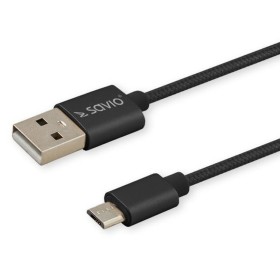 Câble USB A vers USB C Savio CL-129 Noir 2 m de Savio, Câbles USB - Réf : S9115493, Prix : 4,48 €, Remise : %