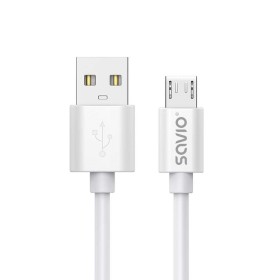 Cable USB a micro USB Savio CL-167 Blanco 3 m de Savio, Cables USB - Ref: S9115502, Precio: 6,22 €, Descuento: %