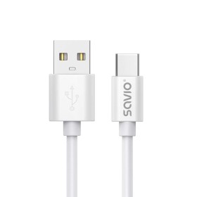 USB A to USB C Cable Savio CL-168 White 3 m by Savio, USB Cables - Ref: S9115503, Price: 6,26 €, Discount: %