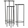 Flower Pot Stand Alexandra House Living Black Iron Tile 30 x 68 x 30 cm 3 Pieces | Tienda24 Tienda24.eu