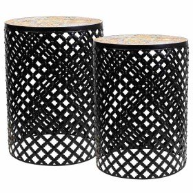 Flower Pot Stand Alexandra House Living Black Iron Tile 30 x 68 x 30 cm 3 Pieces | Tienda24 Tienda24.eu