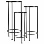 Flower Pot Stand Alexandra House Living Black Iron Tile 30 x 68 x 30 cm 3 Pieces | Tienda24 Tienda24.eu