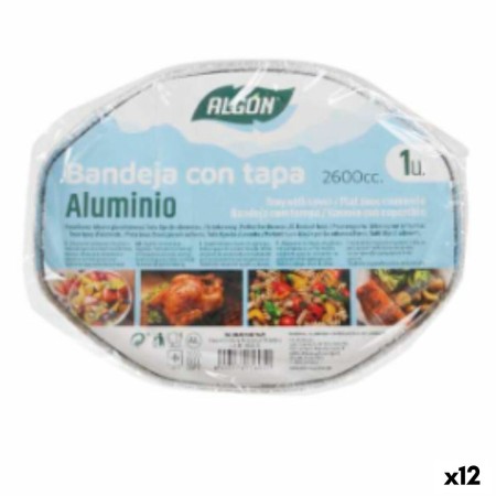 Bandeja con tapa Algon Aluminio Ovalado 2,6 L 25 x 20 x 9,7 cm