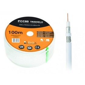 Coaxial TV Antenna Cable Libox PCC80 White 100 m by Libox, Satellite equipment - Ref: S9115878, Price: 31,46 €, Discount: %