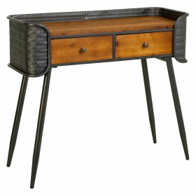 Console DKD Home Decor Verre Noir Métal (80 x 28 x 80,5 cm) | Tienda24 Tienda24.eu