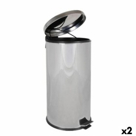 Cubo de basura Confortime Plateado 40 L (2 Unidades)