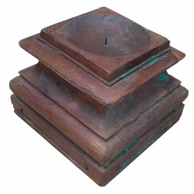 Candle Holder Alexandra House Living Brown Recycled Wood 26 x 23 x 26 cm by Alexandra House Living, Candelabras and candle ho...