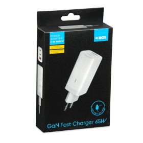 Chargeur mural Ibox ILUC65W Blanc 65 W de Ibox, Chargeurs - Réf : S9118002, Prix : 34,04 €, Remise : %