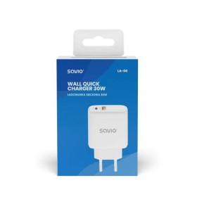 Wall Charger Savio SAVLA-06 White 30 W by Savio, Chargers - Ref: S9118044, Price: 15,40 €, Discount: %