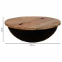 Table Basse Alexandra House Living Noir Fer Bois de manguier 86 x 30 x 86 cm | Tienda24 Tienda24.eu