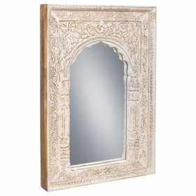 Wall mirror DKD Home Decor Crystal Natural Jute (54 x 3 x 34 cm) | Tienda24 Tienda24.eu