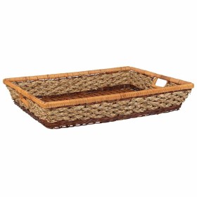 bandeja de aperitivos DKD Home Decor Multicolor Natural Bambu Grés Tropical 22 x 22 x 7 cm | Tienda24 - Global Online Shop Tienda24.eu