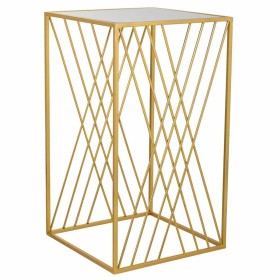 Table d'appoint DKD Home Decor 81 x 81 x 42 cm Doré Blanc Plastique Marbre Fer | Tienda24 Tienda24.eu