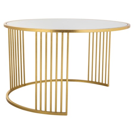 Centre Table Alexandra House Living Gold Iron Mirror MDF Wood 80 x 48 x 80 cm | Tienda24 Tienda24.eu