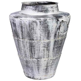 Vase Romimex Silver Ceramic 15 x 26 x 11 cm | Tienda24 Tienda24.eu