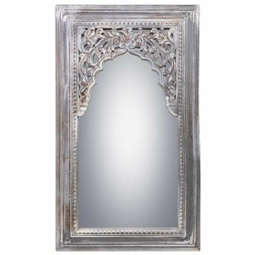 Wall mirror DKD Home Decor Mirror Natural Brown PU (45 x 1,5 x 132 cm) | Tienda24 Tienda24.eu