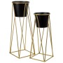 Set of Planters Alexandra House Living Black Metal Iron 26 x 68 x 80 cm 2 Pieces | Tienda24 Tienda24.eu