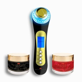 High Frequency Rejuvenating Facial Massager Drakefor M015 Black 3 Piec