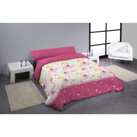 Parure de couette Hosteline Lineas Mauve Lit 1 persone 3 Pièces | Tienda24 Tienda24.eu