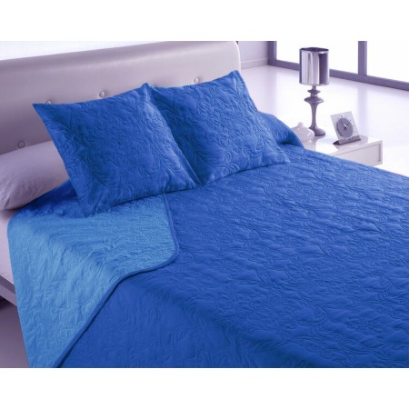 Colcha Hosteline VEGAS Azul Queen (3 Peças) | Tienda24 Tienda24.eu