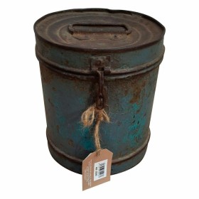 Decorative canister Alexandra House Living Blue Iron Traditional style 24 x 24 x 24 cm by Alexandra House Living, Lidded Stor...