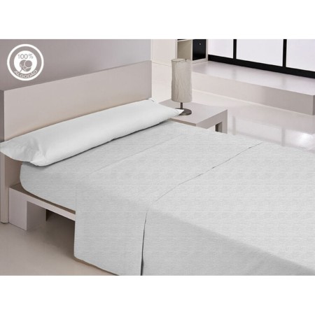 Drap Happy Home LISOS COTTON Blanc Gran lit 2 persones | Tienda24 Tienda24.eu