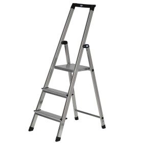 Escalera plegable de 3 peldaños Krause 126214 Plateado Aluminio de Krause, Escaleras plegables - Ref: S9120941, Precio: 58,50...