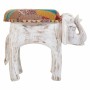 Hocker Alexandra House Living Weiß Mango-Holz Stoff 51 x 37 x 36 cm Elefant | Tienda24 - Global Online Shop Tienda24.eu