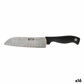 Cuchillo de Cocina Quttin Santoku Dynamic Negro Plateado 17 cm