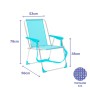 Marbueno Chaise Pliante Aluminium Aguamarine Plage et Piscine 53X56X78 cm 10307 de Marbueno, Chaises pliantes - Réf : D140005...