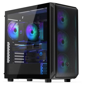 Caixa Semitorre ATX Sharkoon RGB HEX Preto | Tienda24 - Global Online Shop Tienda24.eu