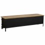 Sideboard Alexandra House Living White Natural Navy Blue Metal Mango wood 50 x 50 x 183 cm by Alexandra House Living, Sideboa...