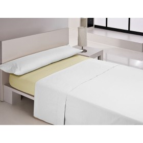 Lençol de baixo ajustável Alexandra House Living Branco 160 x 200 cm | Tienda24 Tienda24.eu