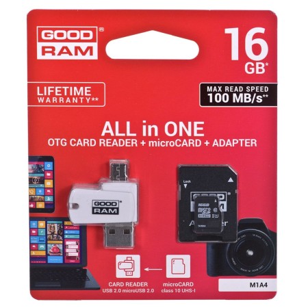 Memoria USB GoodRam M1A4 All in One Blanco Negro Gris 16 GB | Tienda24 - Global Online Shop Tienda24.eu